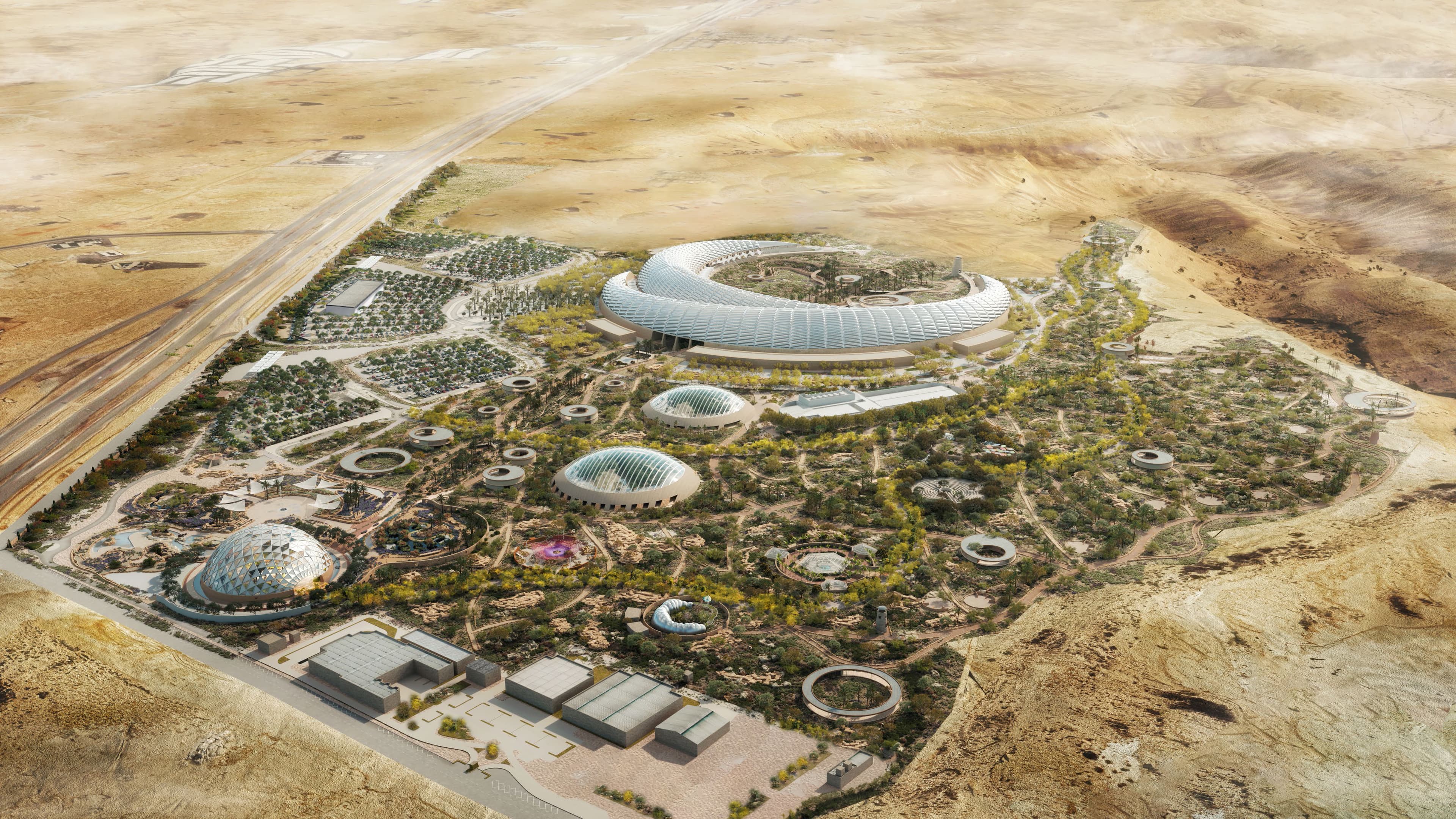 King Abdullah Gardens Aerial View